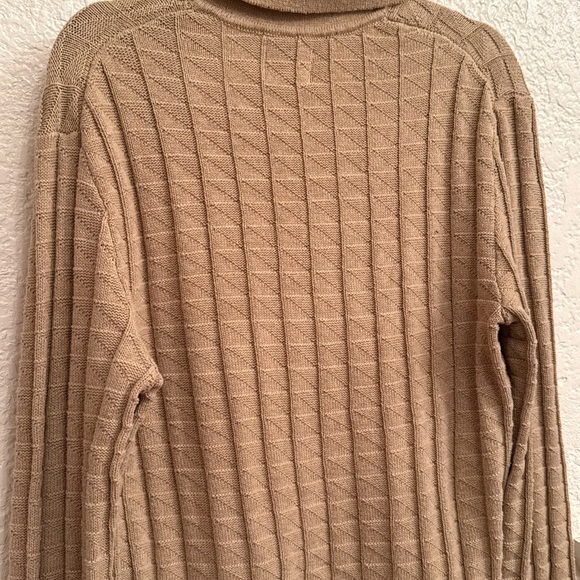 Polo Long Sleeve knit sweater by Ben Sherman in camel or spice - Picture 8 of 16